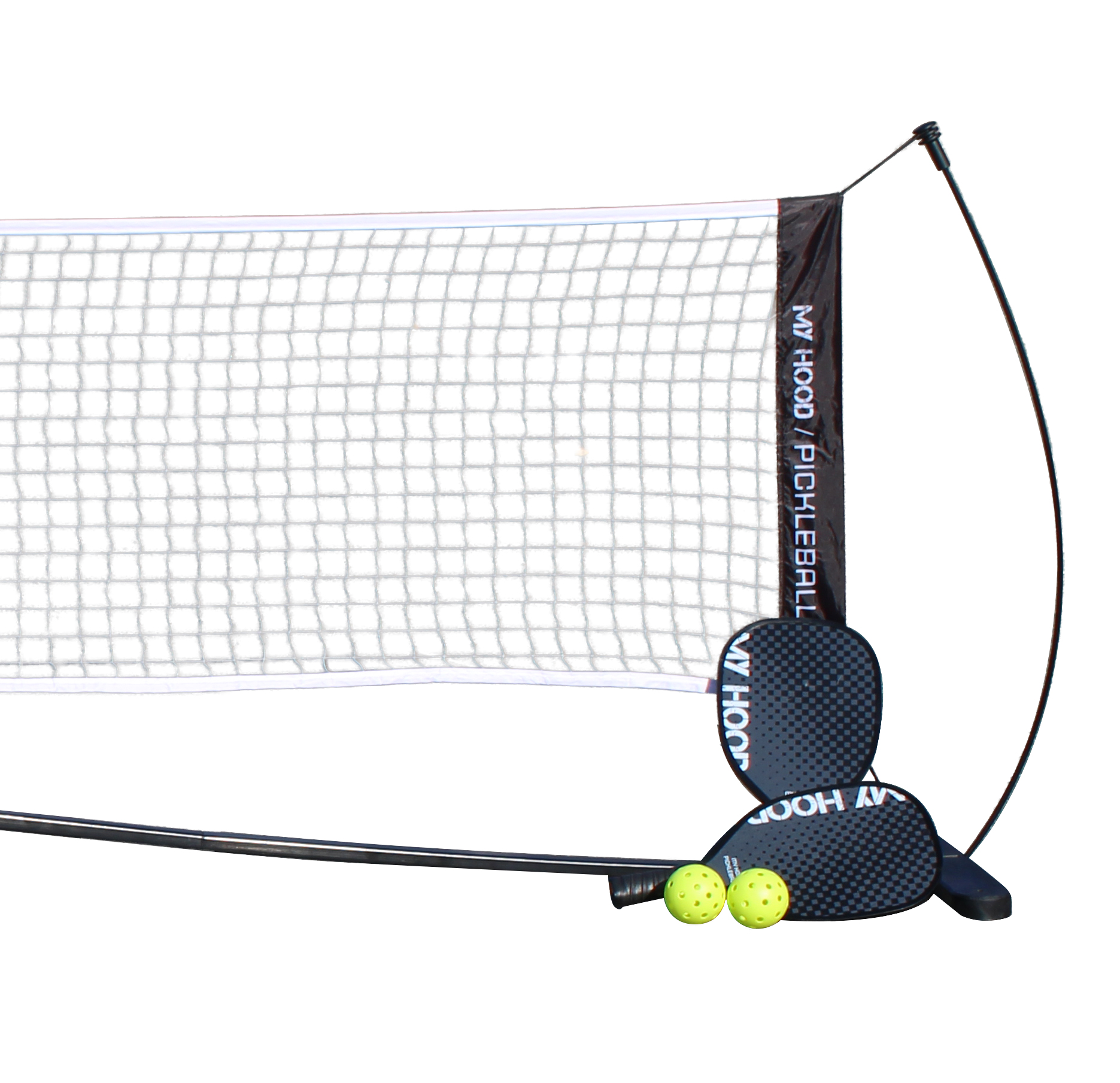 Pickleball med net, 2 bat og 2 bolde - HURTIG LEVERING