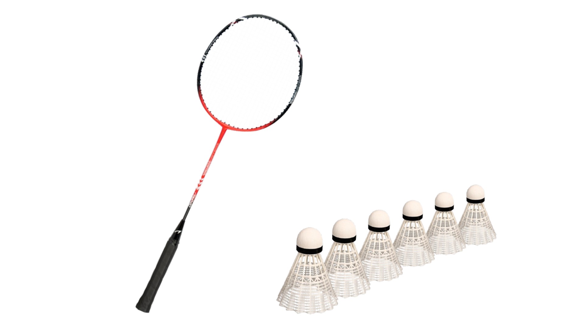 Billede af Badmintonketcher 1 stk. m. 6 bolde - FRI FRAGT - Nano Smash XBA880 - God motionist- og skoleketcher