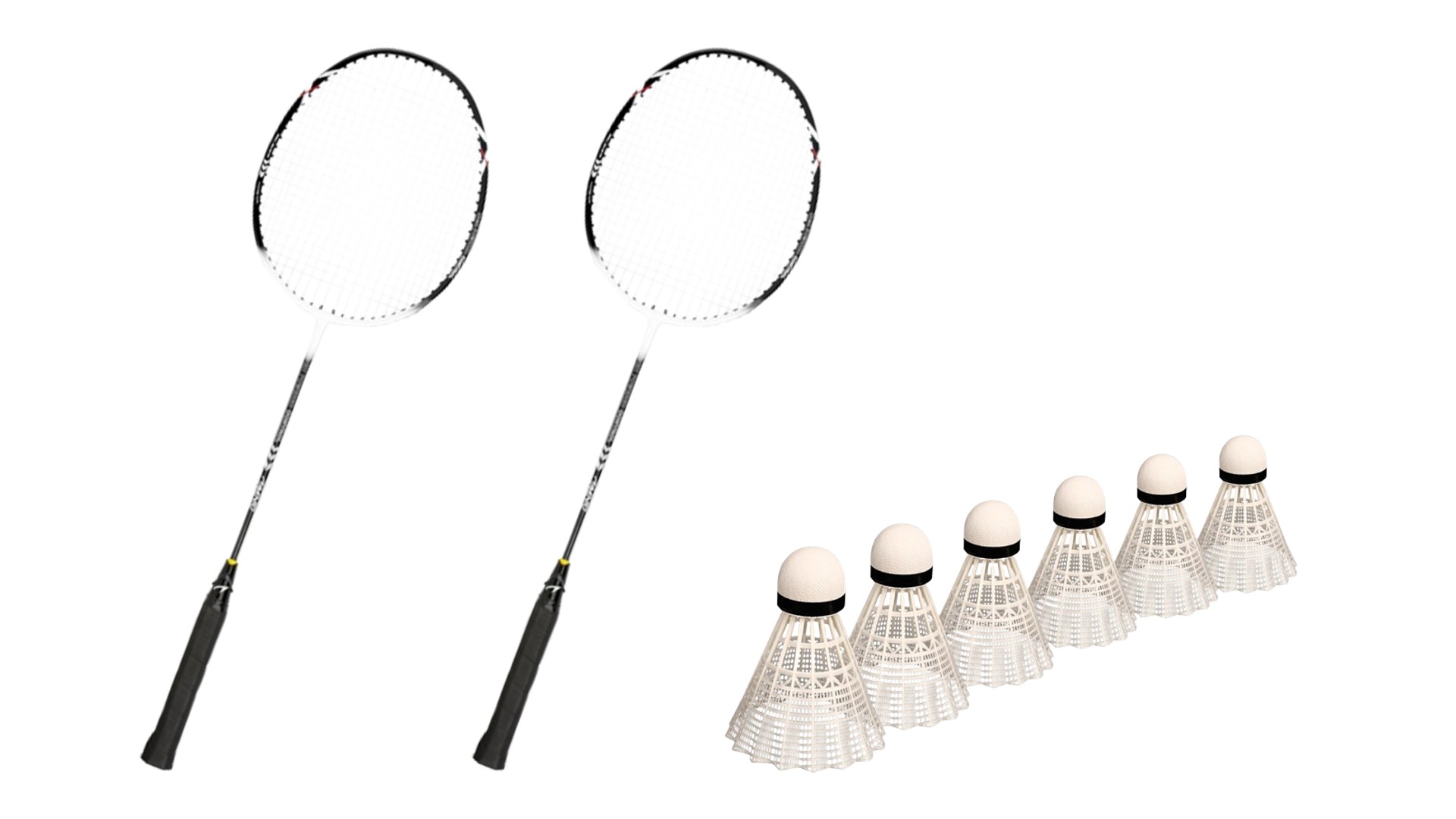 Billede af Badmintonketcher 2 stk m. 6 bolde - FRI FRAGT - XBF980 - God motionist- og skoleketcher
