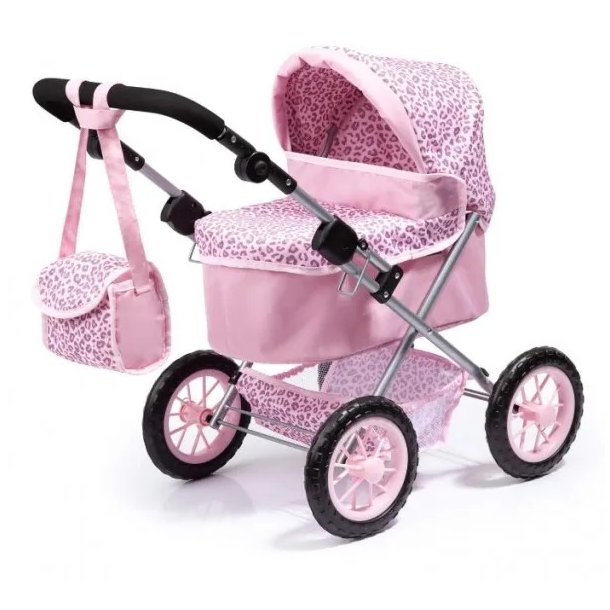 Bayer Dukkevogn Pink med m�nster TRENDY og smart - HURTIG LEVERING