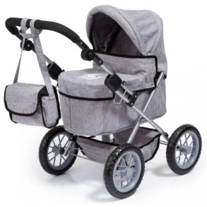 Bayer Dukkevogn Gr� TRENDY og smart - HURTIG LEVERING