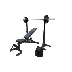 Titan Life Trningsbnk m/100 kg vgtstangsst - HURTIG LEVERING - Garage Gym