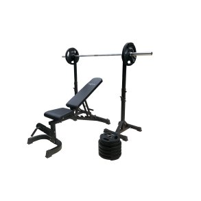 Titan Life Trningsbnk m/100 kg vgtstangsst - HURTIG LEVERING - Garage Gym