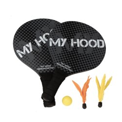 Beachminton med 2 bat og bolde - HURTIG LEVERING