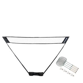 Badminton - st med net, 4 ketchere og 4 bolde - HURTIG LEVERING