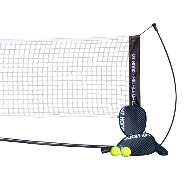 Pickleball med net, 2 bat og 2 bolde - HURTIG LEVERING