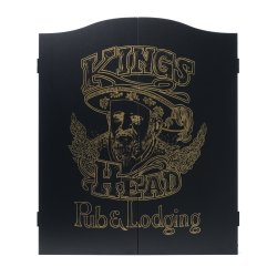 Kings Head - Dartskab fra Catdart med skive, 6 pile og tavle - HURTIG LEVERING!