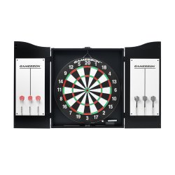 Kings Head - Dartskab fra Catdart med skive, 6 pile og tavle - HURTIG LEVERING!