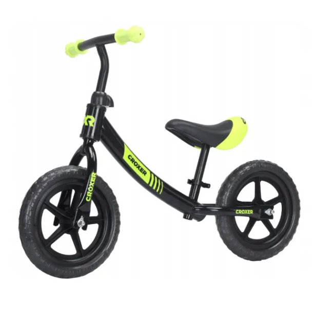 Croxer Casell Lbecykel Black/Lime - Perfekt til brn fra 2 til 4 r - HURTIG LEVERING!