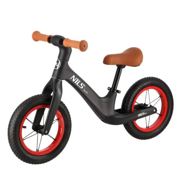 NILS Magnesium Lbecykel Sort - FRI FRAGT - Perfekt til brn fra 2 til 4 r