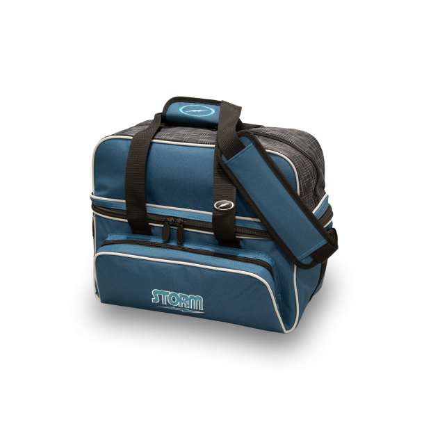 Storm 2-Ball Tote DLX Steel - Bowlingtaske til 2 kugler og sko - Blue/Black - HURTIG LEVERING