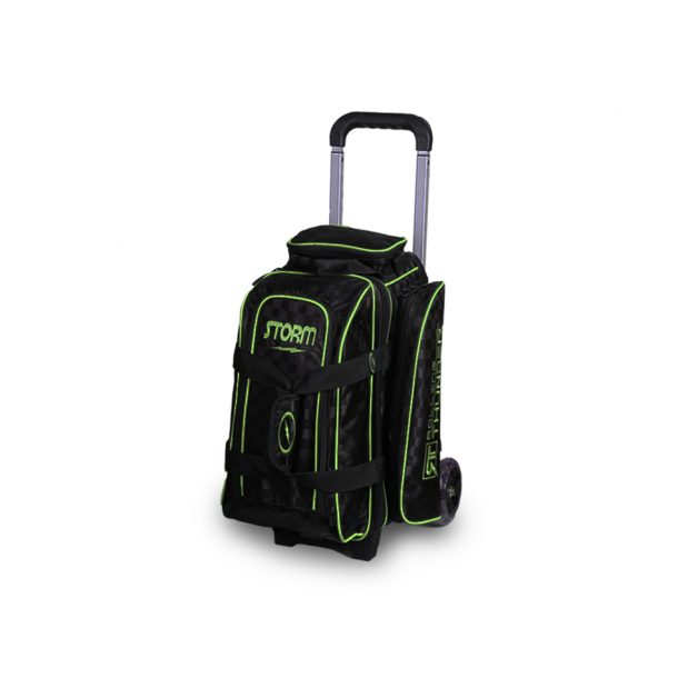 Storm Rolling Thunder 2-Ball Roller Checkered Lime/Black - Bowlingtaske med hjul til 2 kugler