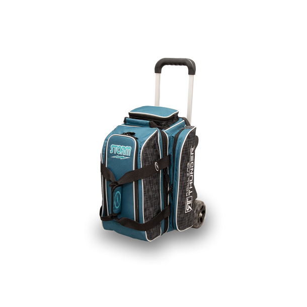 Storm Rolling Thunder 2-Ball Steel Blue/Black - Bowlingtaske til 2 kugler med hjul - FRI FRAGT