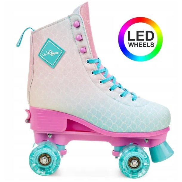 Raven MIDES LED-hjul Side-by-Side Rulleskjte - Justerbar over hele 4 Sko-numre! 