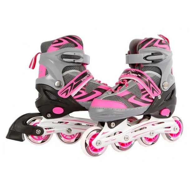 StreetRunner Inliners Rulleskjte Pink - HURTIG LEVERING - Justerbar over hele 4 Sko-numre!  Str. 37-40