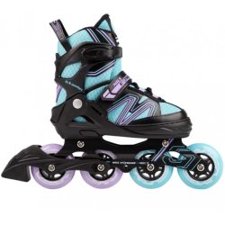 NILS Extreme Pro Semisoft Purple/Blue - Inliners rulleskjte - Justerbar over 4 skonumre