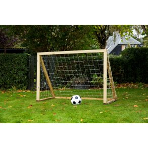 Fodboldml i TR - 150 cm x 120 cm med net  - KRAFTIG KVALITET - HURTIG LEVERING!