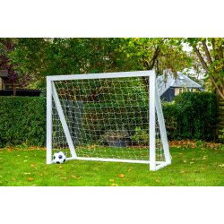 Fodboldml i TR - 175 cm x 140 cm med net i HVID - KRAFTIG KVALITET - HURTIG LEVERING!