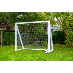 Fodboldml i TR - FRI FRAGT - 200 cm x 160 cm med net i HVID - KRAFTIG KVALITET - HURTIG LEVERING!