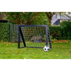 Fodboldml i TR - 125 cm x 100 cm med net i SORT - KRAFTIG KVALITET - HURTIG LEVERING!