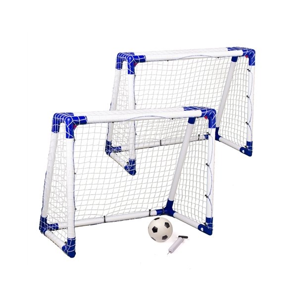erotisk timeren Mount Bank Minipode fodboldmål i plast 110 x 90 x 60 cm - Sæt med 2 mål, bold & pumpe
