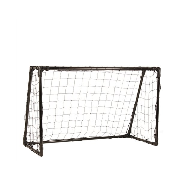 Fodboldml i STL SORT med DOBBELT overlgger 183x132cm - Stabilt pga dobbelt overlgger &amp; samling