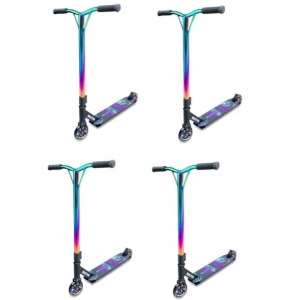 Pakke med 4 stk. RASK Master Neochrome - FRI FRAGT - Trick løbehjul 110mm med ABEC-9 kuglelejer 