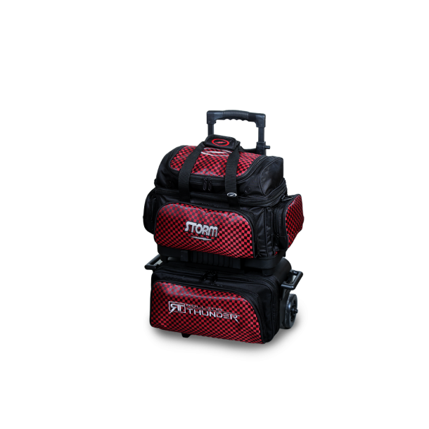 Storm Rolling Thunder 4-Ball Checkered/Red - Bowlingtaske med hjul til 4 kugler - FRI FRAGT!