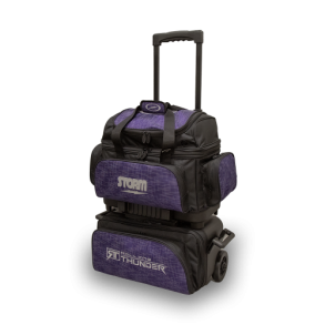 Storm Rolling Thunder 4-Ball Abstract Purple/Black - Bowlingtaske med hjul til 4 kugler - FRI FRAGT!