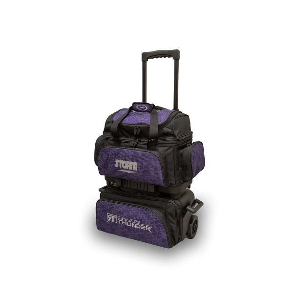 Storm Rolling Thunder 4-Ball Abstract Purple/Black - Bowlingtaske med hjul til 4 kugler - FRI FRAGT!