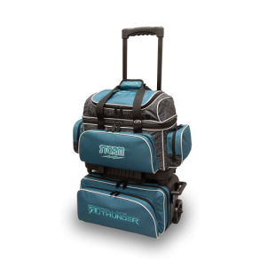 Storm Rolling Thunder 4-Ball Steel Blue/Black - Bowlingtaske med hjul til 4 kugler - FRI FRAGT!