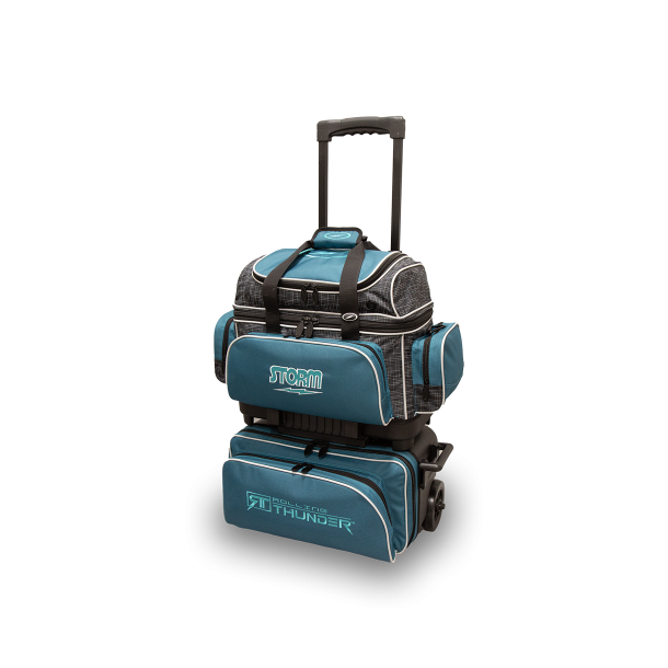 Storm Rolling Thunder 4-Ball Steel Blue/Black - Bowlingtaske med hjul til 4 kugler - FRI FRAGT!