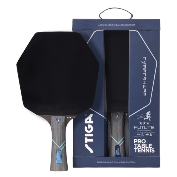 STIGA Cypershape Future 3-stjernet bordtennisbat - med ny kantet form 