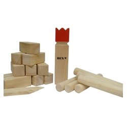 Bex Kubb Original red king - Kongespil i super flot kvalitet - HURTIG LEVERING