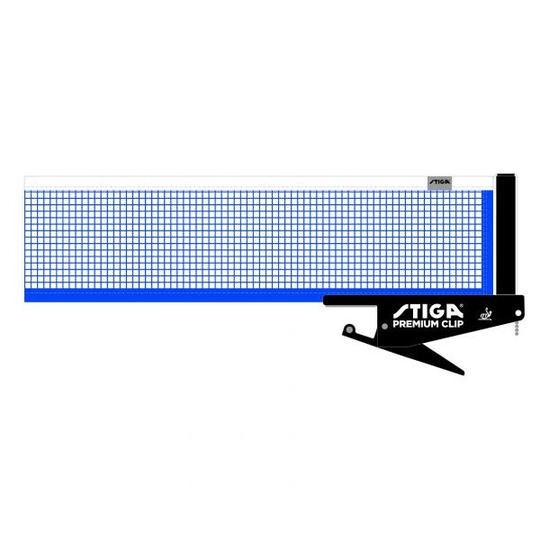 Stiga Premium Clip Netgarniture - ITTF godkendt net og netholdere - HURTIG LEVERING!