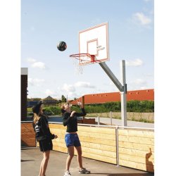SM Hoop Court Basketstander Inground til nedstbning - Perfekt til Institutionen og campingpladsen