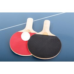 Mini bordtennisbord BLUE LINE 150 x 67 cm med foldbart ALU-Stel - inkl. 2 bat - HURTIG LEVERING