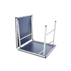 Mini bordtennisbord BLUE LINE 150 x 67 cm med foldbart ALU-Stel - inkl. 2 bat - HURTIG LEVERING