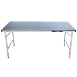 Mini bordtennisbord BLUE LINE 150 x 67 cm med foldbart ALU-Stel - inkl. 2 bat - HURTIG LEVERING