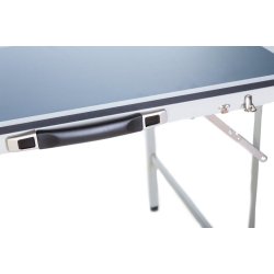 Mini bordtennisbord BLUE LINE 150 x 67 cm med foldbart ALU-Stel - inkl. 2 bat - HURTIG LEVERING