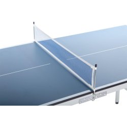 Mini bordtennisbord BLUE LINE 150 x 67 cm med foldbart ALU-Stel - inkl. 2 bat - HURTIG LEVERING