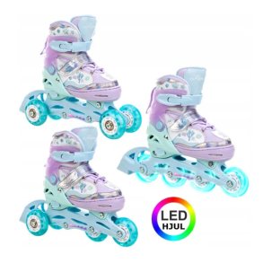 Raven ISLA 3-i-1 med LED-hjul - Justerbar over hele 4 sko-numre med smart kliksystem