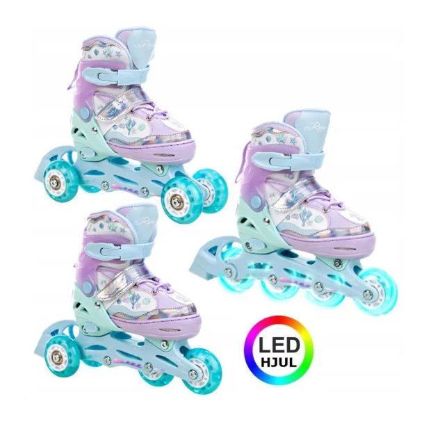 Raven ISLA 3-i-1 med LED-hjul - Justerbar over hele 4 sko-numre med smart kliksystem
