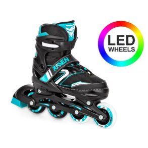 Raven Helixi Inliners Rulleskjte m. LED-lys i de 2 forreste hjul - Justerbar over hele 4 Sko-numre