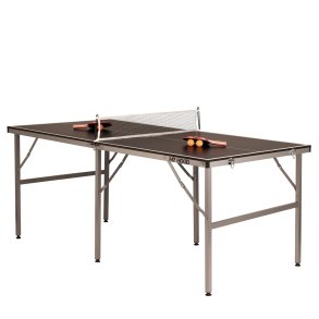Midi bordtennisbord BLACK LINE 182 x 91 cm med foldbart ALU-Stel - HURTIG LEVERING