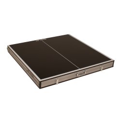 Mini bordtennisbord BLACK LINE 125 x 75 cm med foldbart ALU-Stel - HURTIG LEVERING