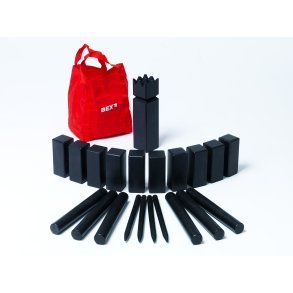 Bex Kubb Original Black Edition - Kongespil i super flot kvalitet - HURTIG LEVERING