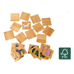 Bex Giant Memorize Family Pine Wood - Vendespil i FSC-certificeret tr - HURTIG LEVERING 