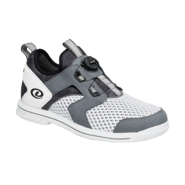 Dexter PRO BOA White/Grey, Herre bowlingsko m/udskiftelig sl - Uden snrebnd - KUN t/hjrehndede