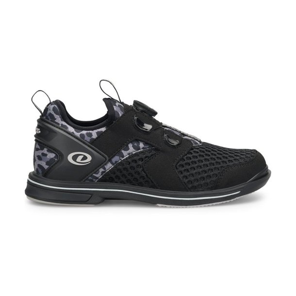 Dexter PRO BOA Black Grey/Leopard - Dame bowlingsko - Uden snrebnd - KUN t/hjrehndsbowlere 39